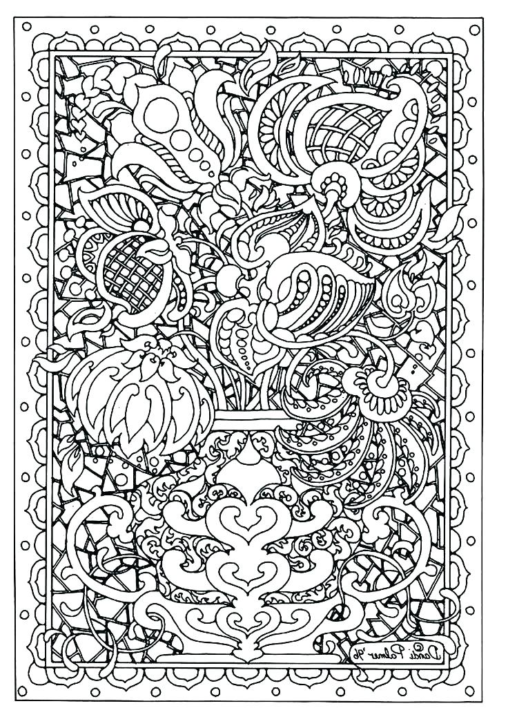 736x1038 Difficult Christmas Coloring Pages Complicated Coloring Pages