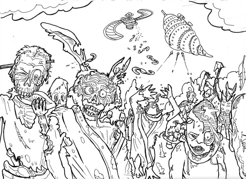822x600 Zombie Coloring Page Free Printable Zombies Coloring Pages