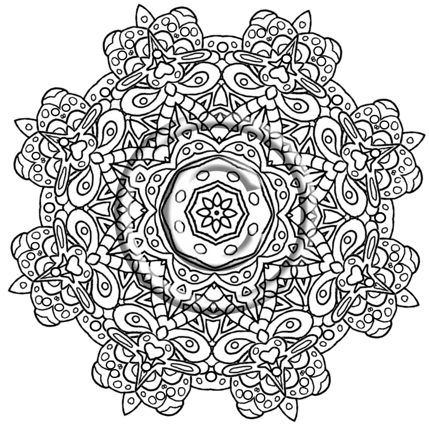 1500x1492 Complex Mandala Coloring Pages Intricate Flower Coloring Pages