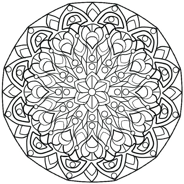 600x600 Complex Mandala Coloring Pages Complicated Coloring Pages