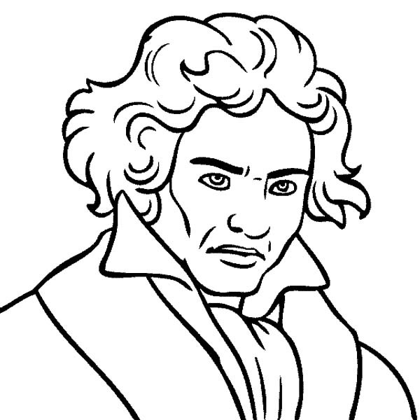 600x600 Composer Coloring Pages Ludwig Van Beethoven The Great Composer
