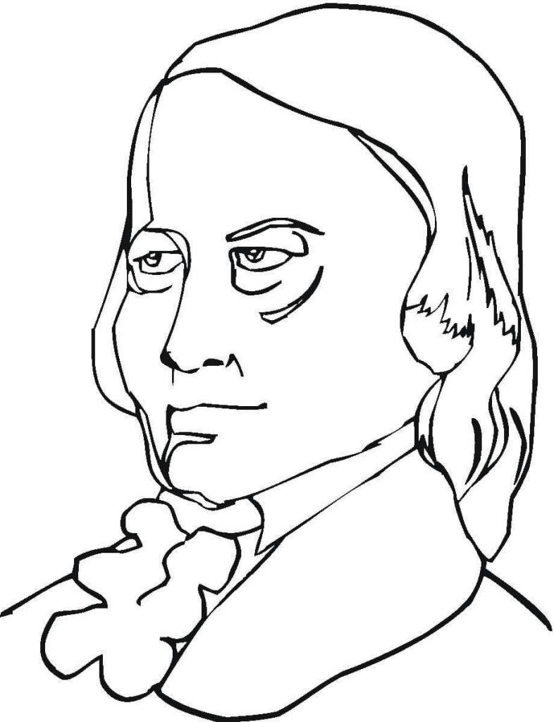 786x1024 Robert Schumann Composer Coloring Page