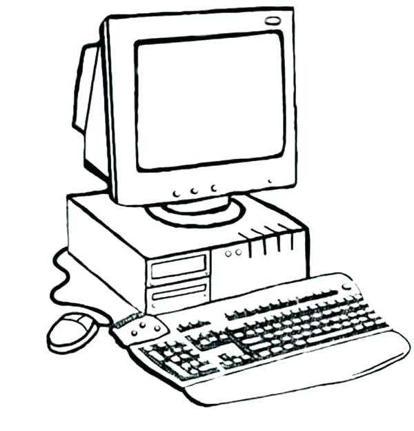 600x624 Computer Coloring Pages This Is Computer Coloring Page Images