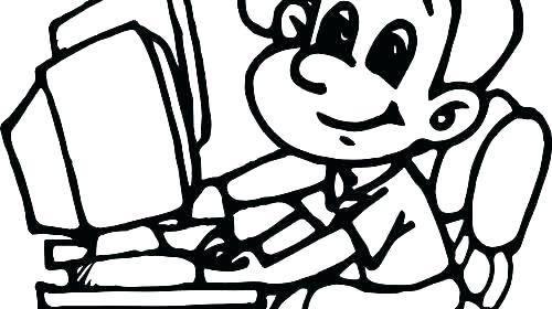 500x280 Coloring Pages Computer Coloring Pages Computer Technology