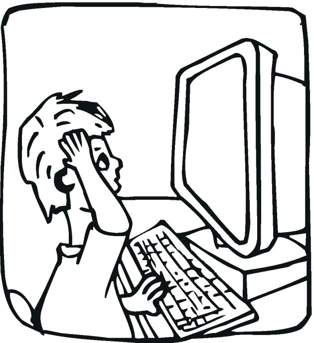 630x687 Computer Coloring Pages Computer Coloring Pages Computer Game