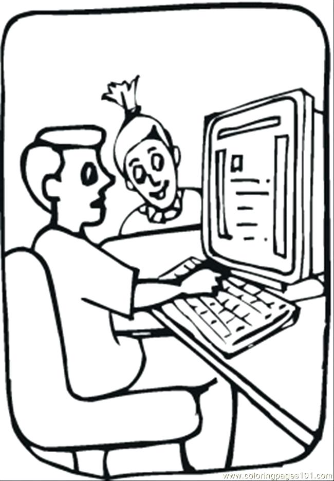 650x936 Cool Computer Coloring Pages Medium Size Of Computer Coloring