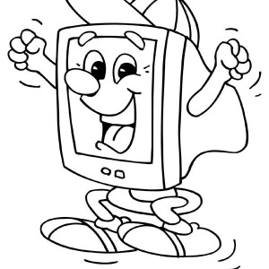 300x300 A Boy Look Confuse While Use Computer Coloring Page Coloring Sun
