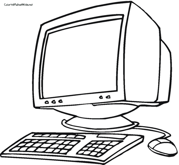 600x556 Computer Coloring Pages
