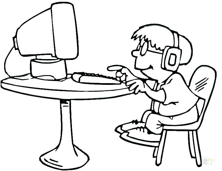 750x576 Free Computer Keyboard Coloring Page Kids Coloring Coloring Pages