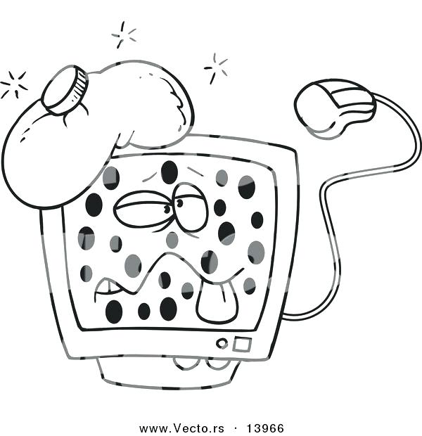 600x620 Computer Coloring Pages Murs