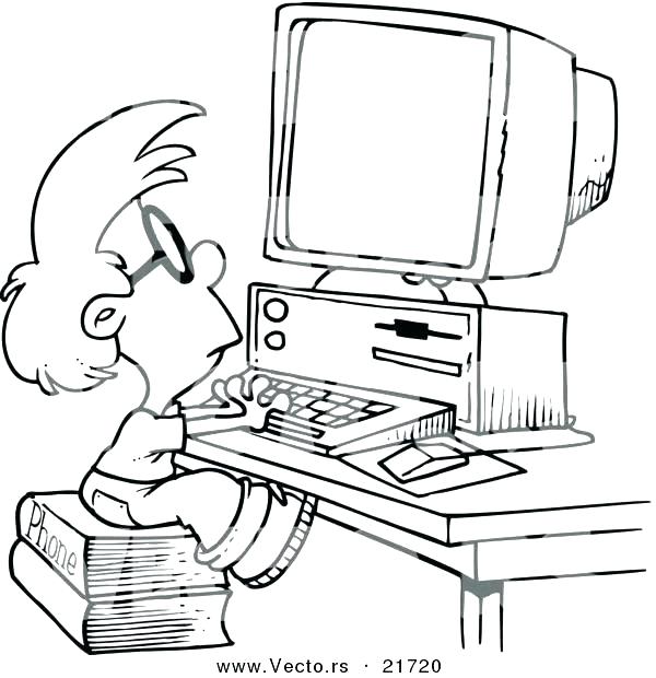 600x620 Computer Coloring Pages Computer Computer Keyboard Coloring Sheets