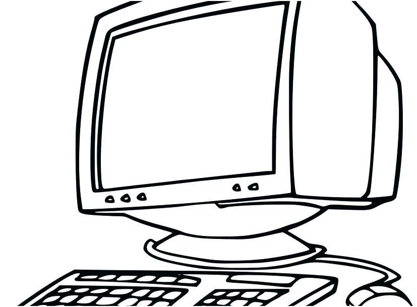 827x609 Computer Keyboard Colouring Page Kids Coloring Computer Parts