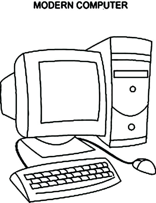 600x780 Computer Parts Coloring Pages