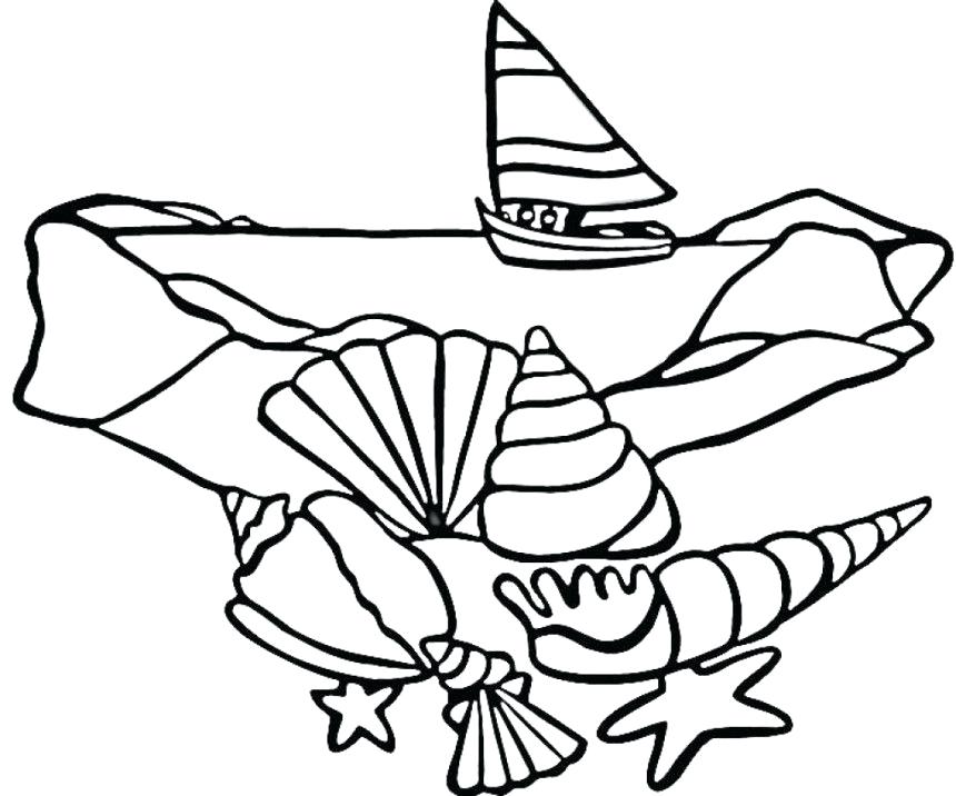 860x716 A Lovely Fighting Conch Seashell Coloring Page Download A Lovely