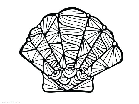 473x355 Sea Shell Coloring Page Coloring Pages Sea Shell Beach Shell