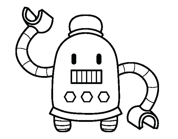 600x470 Free Robot Coloring Page Robot With Long Arms Coloring Page Robot