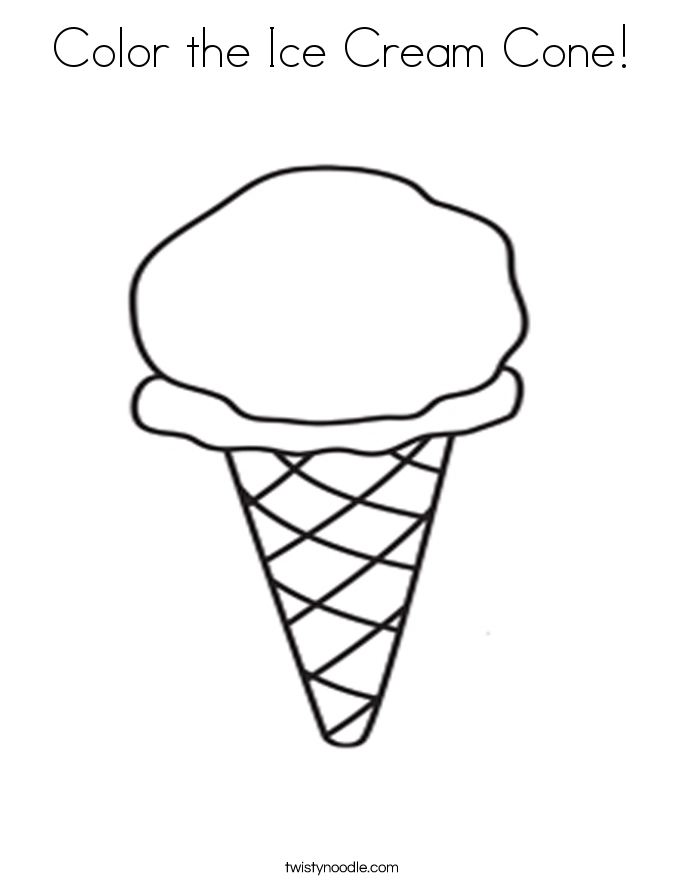 685x886 Ice Cream Cone Coloring Page