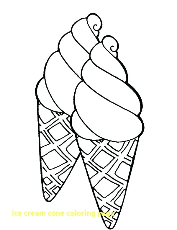 600x779 Icecream Cone Coloring Pages Ice Cream Template Also Page