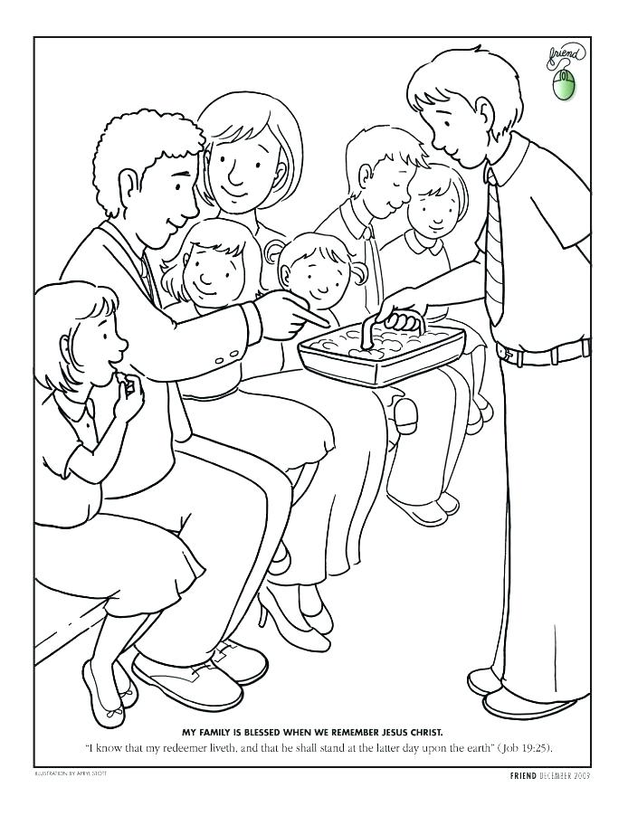 694x902 General Conference Coloring Pages A Family Partaking