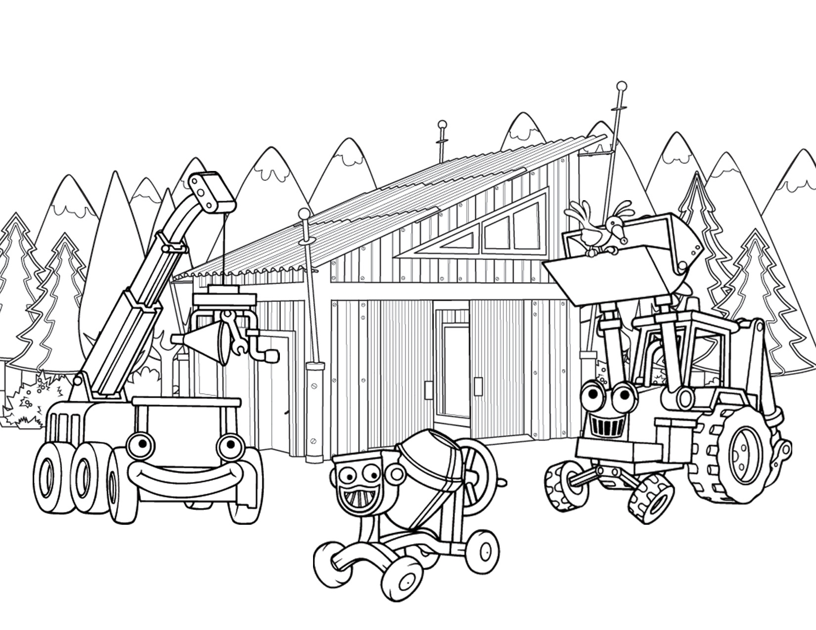 1650x1275 Construction Coloring Pages Download