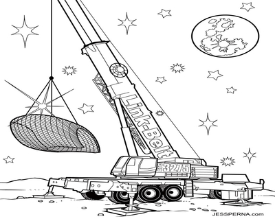 400x322 Construction Crane Coloring Page Illustration Artist