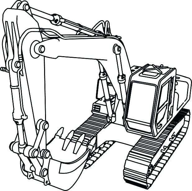618x615 Machine Coloring Pages Construction Equipment Coloring Pages