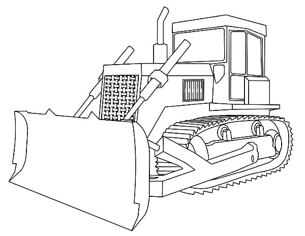 600x464 Bulldozer Coloring Page Digger Colouring Page Excavator Coloring