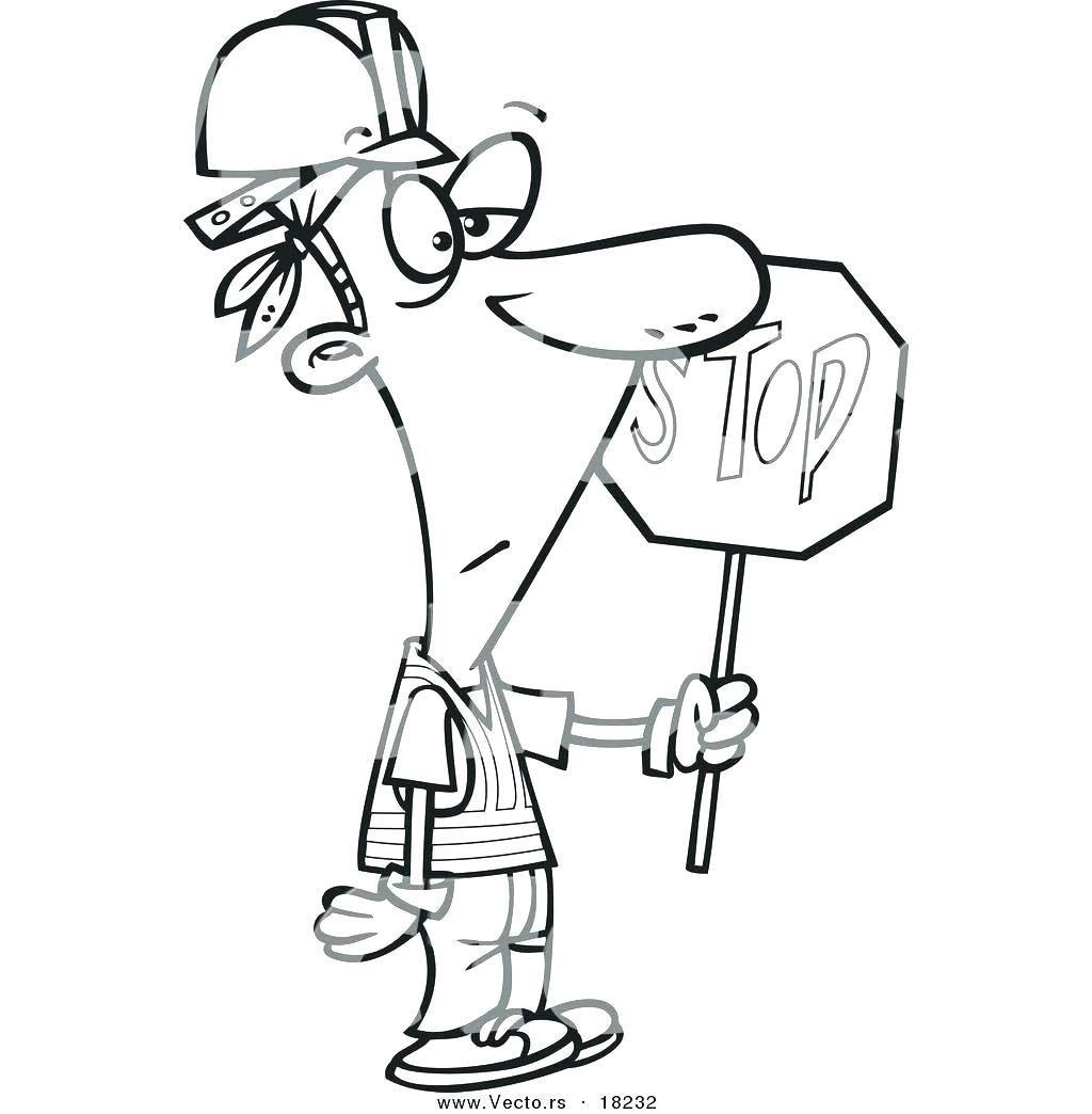 Construction Signs Coloring Pages