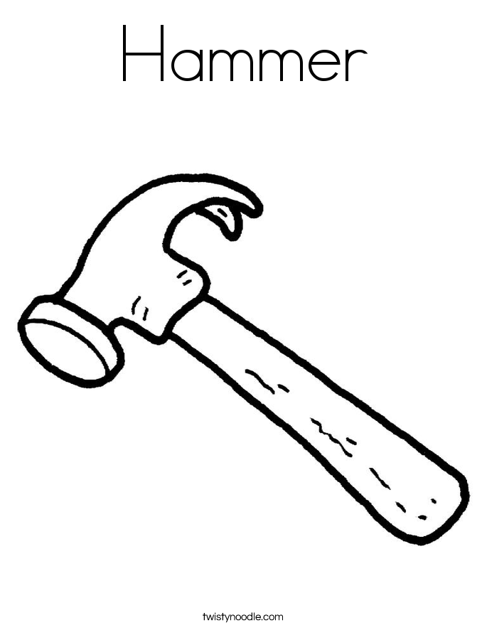 685x886 Hammer Coloring Page