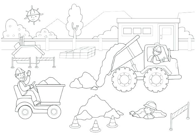 626x436 Construction Coloring Page Construction Coloring Pages