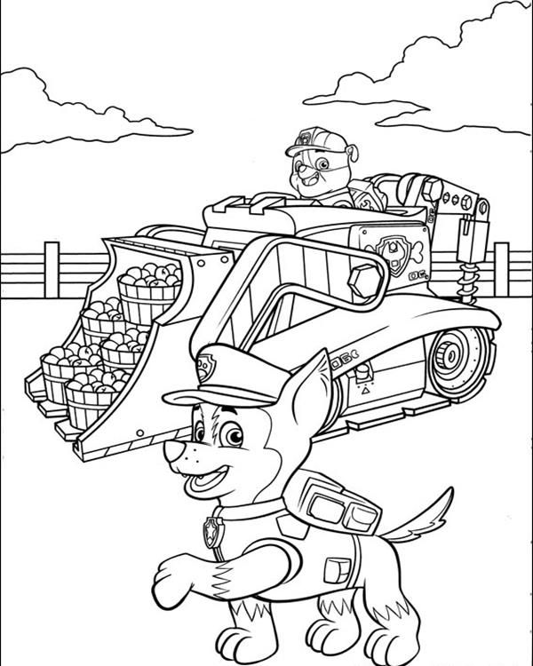 600x750 Rubble On His Construction Truck And Chase
