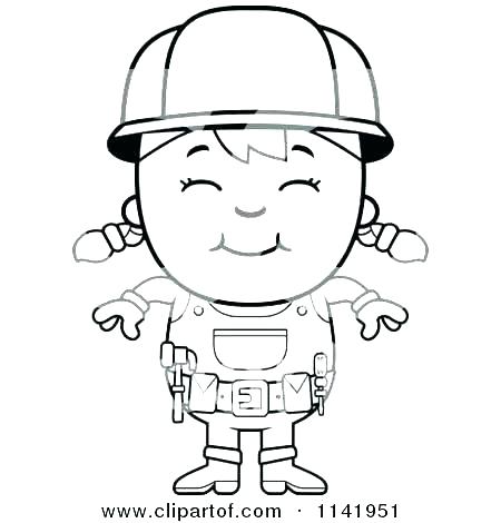450x470 Construction Worker Coloring Pages Construction Worker Coloring