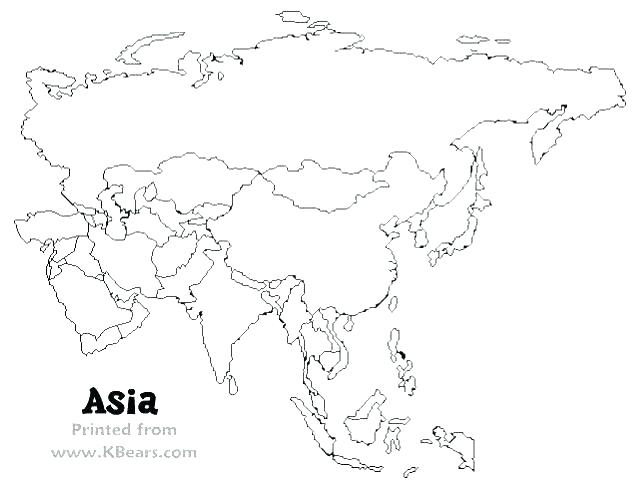 644x492 Continent Coloring Pages Map Asian Continent Coloring Sheet