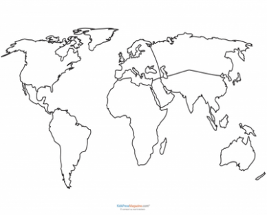 388x312 Continent Coloring Pages