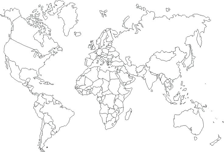 736x500 7 Continents Coloring Page