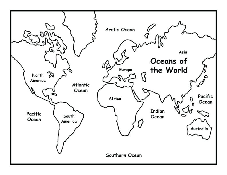 792x612 Map Coloring Pages Continents Map Coloring Pages Blank Continent