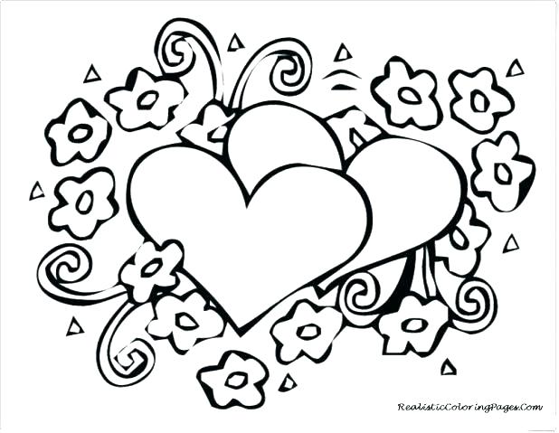 618x479 Valentine Hearts Coloring Pages