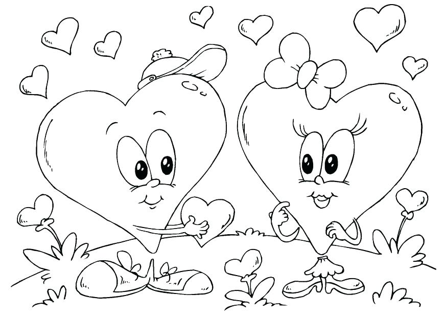 875x620 Coloring Page Of A Heart Valentines Hearts Coloring Pages Hearts