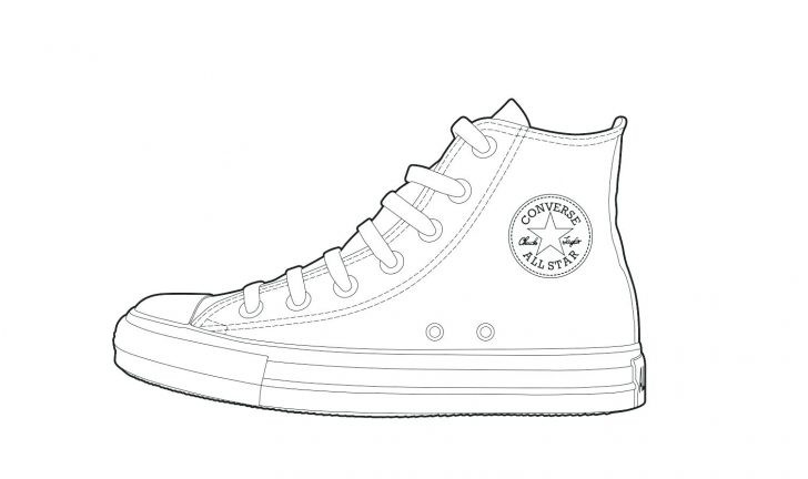 728x432 Sneaker Coloring Page Beautiful Attractive Coloring Pages Converse