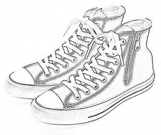 530x445 Converse All Star Online Coloring Page Para Pintar Tenis Altos