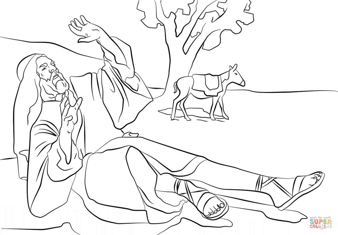 1186x824 Entrancing Paul On The Road To Damascus Coloring Page 95 Saul