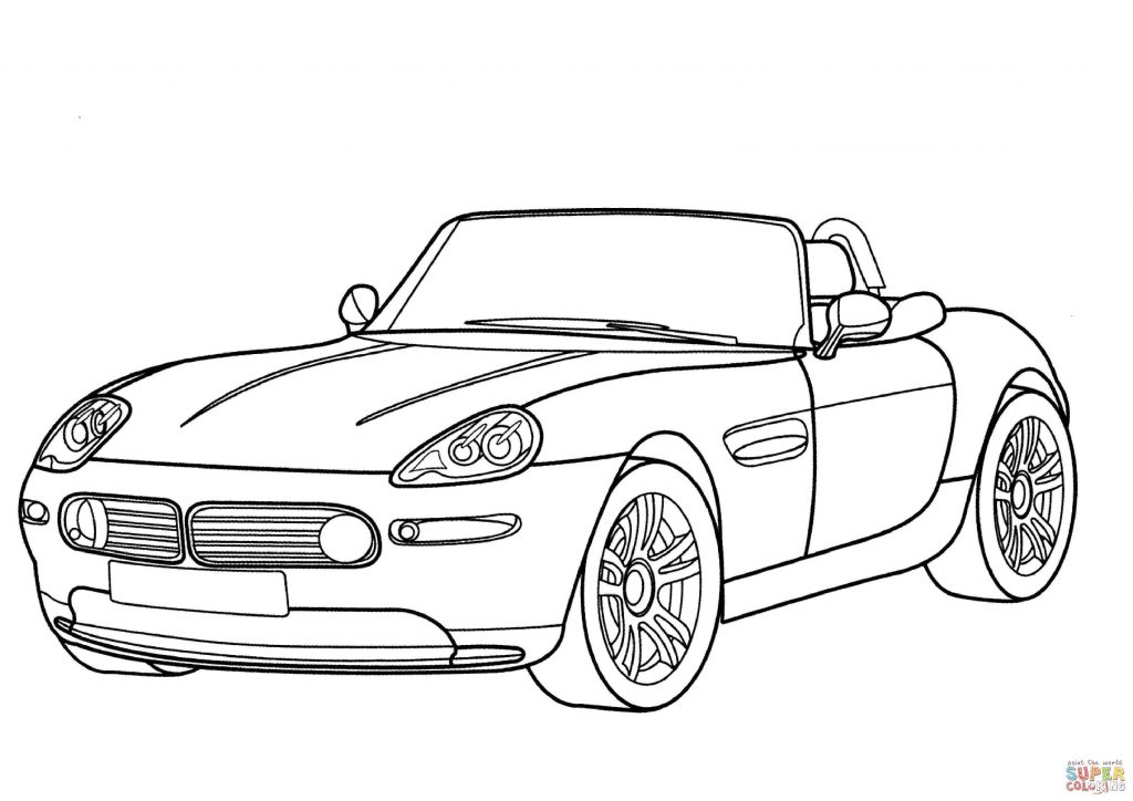 1024x724 Bmw Z8 Cabriolet Car Coloring Page