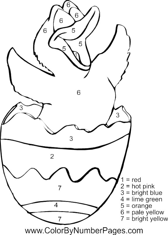 574x801 Color By Number Coloring Pages