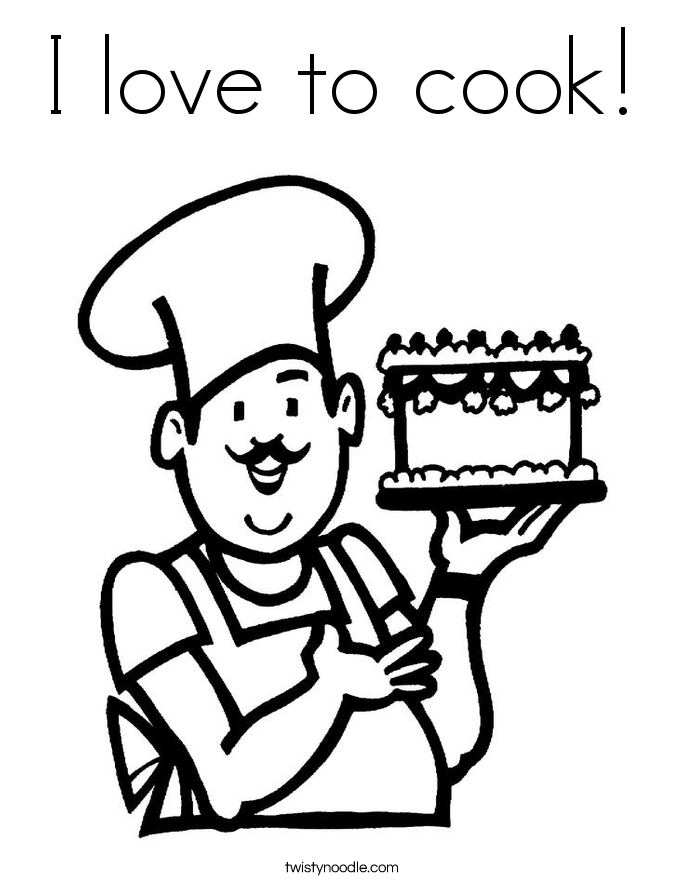 685x886 Cook Coloring Page