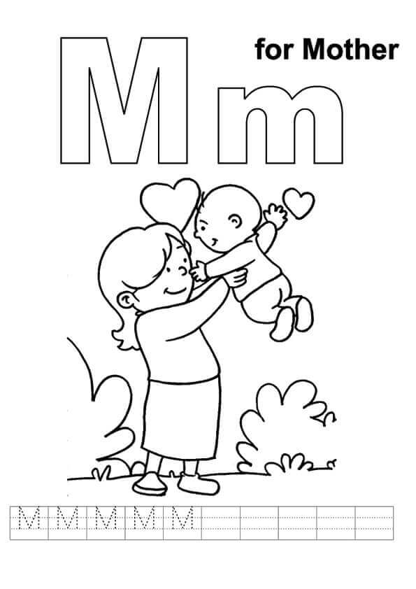 595x842 30 Free Printable Mother's Day Coloring Pages