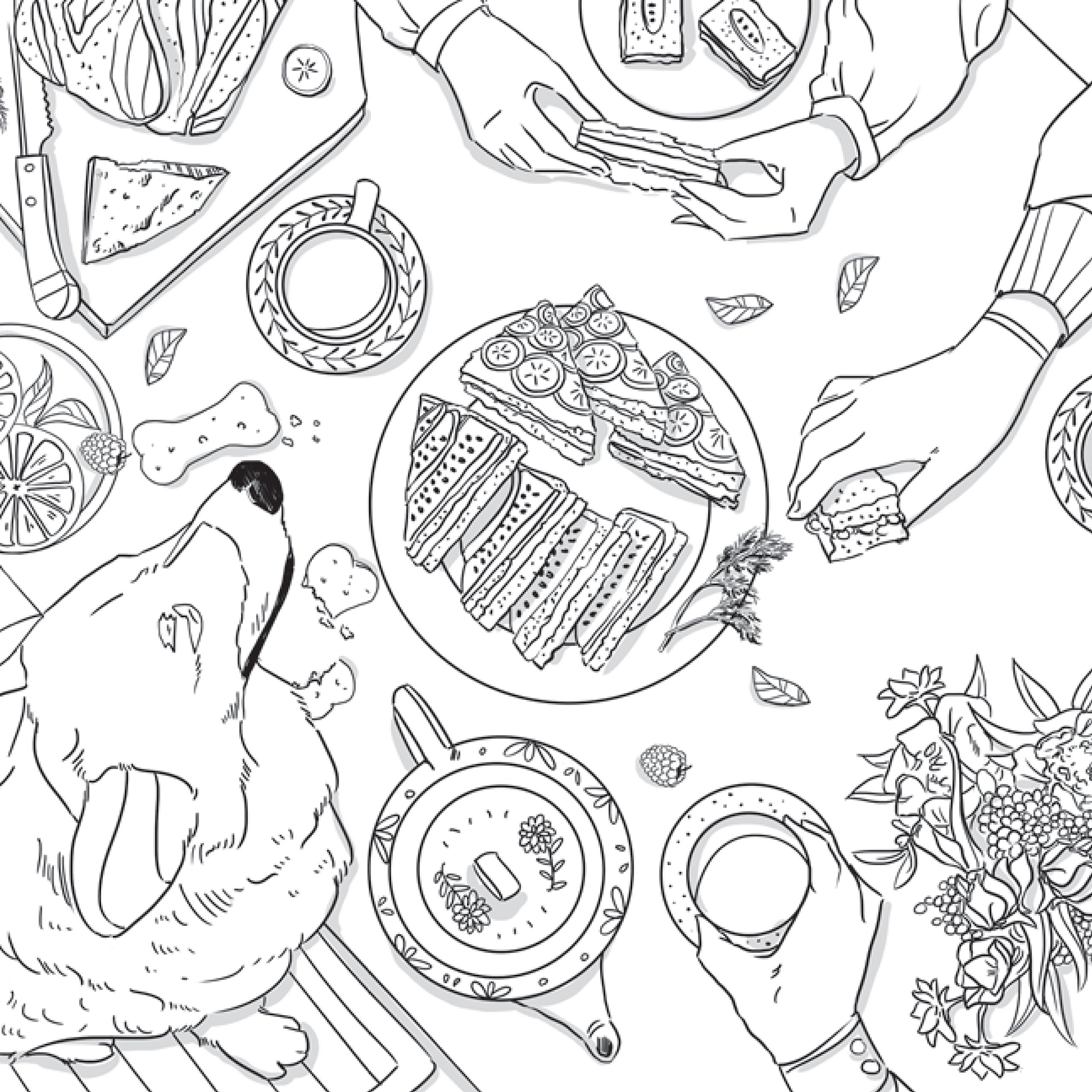 2560x2560 A Cozy Coloring Cookbook 40 Simple Recipes To Cook