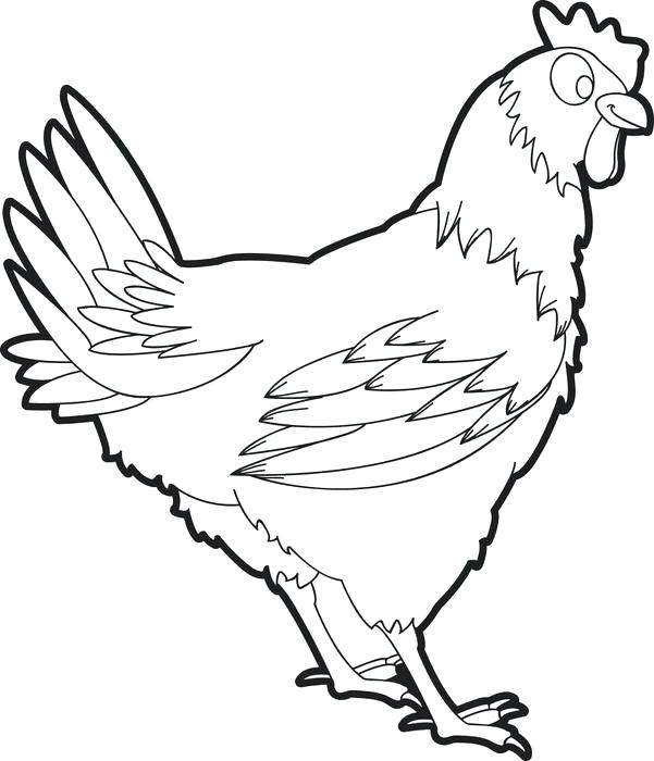 601x700 Free Printable Chicken Coloring Page For Kids Printable Chicken