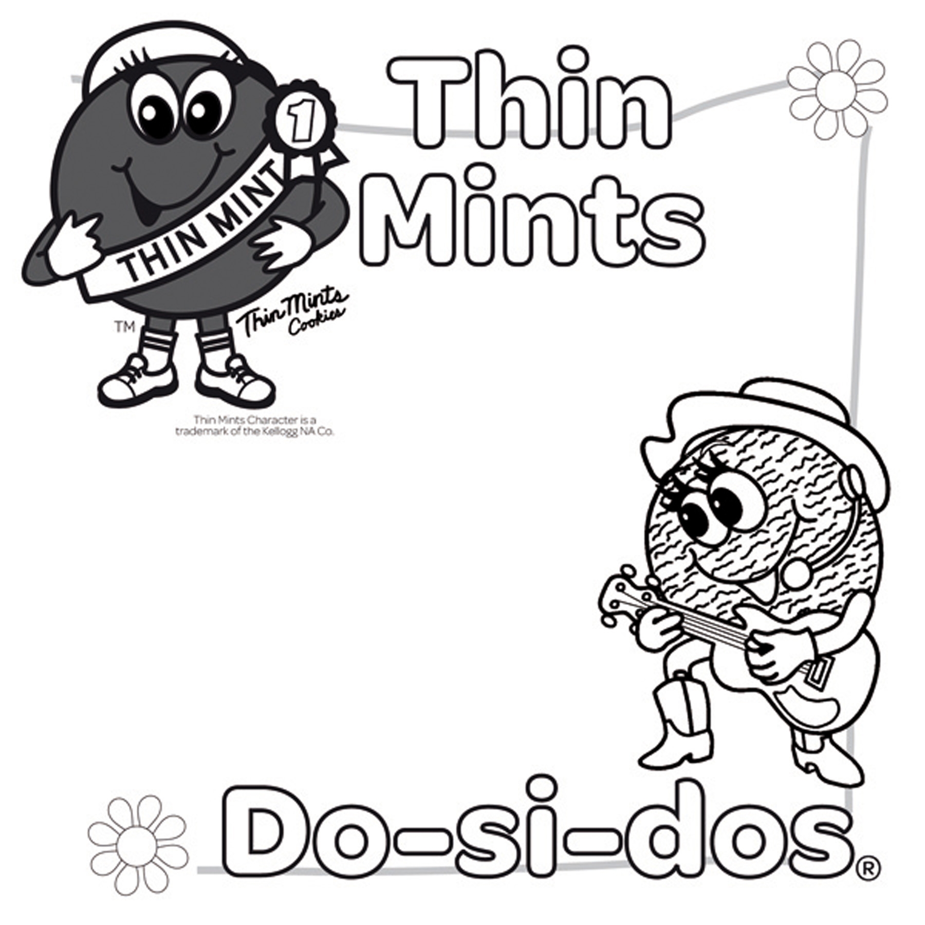 1800x1800 Beautiful Girl Scout Cookie Thank You Coloring Pages S Gallery