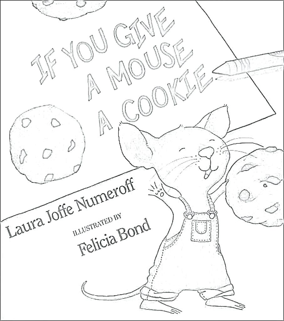 907x1024 If You Give A Mouse Cookie Coloring Page Jar Pages Printabl On If