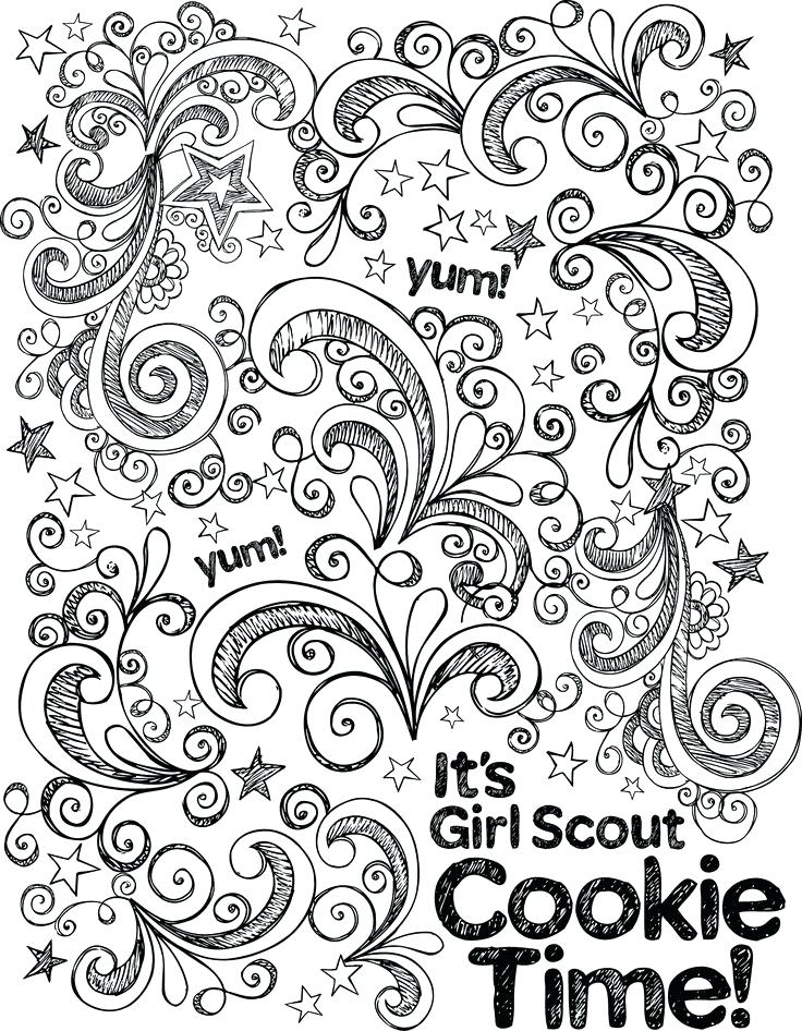 736x946 Coloring Pages For Girl Scouts Nice Girl Scout Cookie Coloring